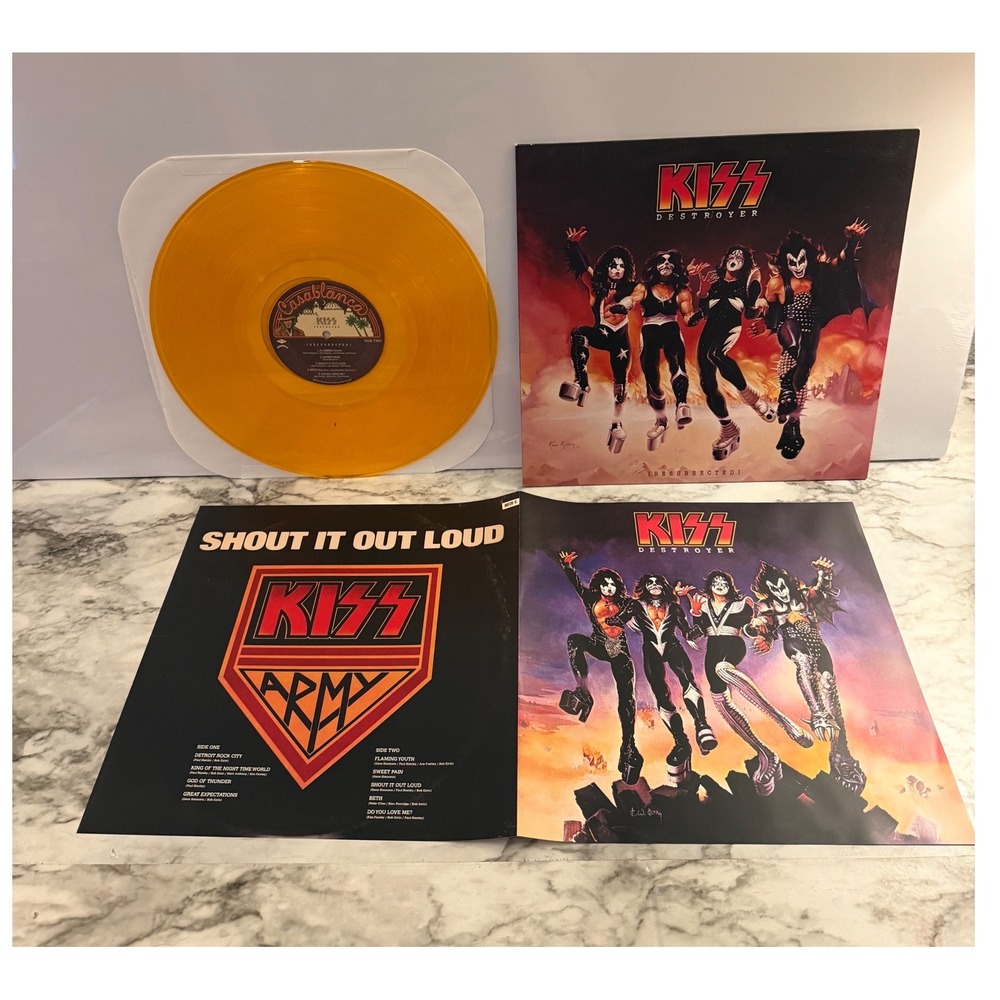 KISS Destroyer Resurrected Vinyl LP Translucent Orange Colored Record 2012 Remix